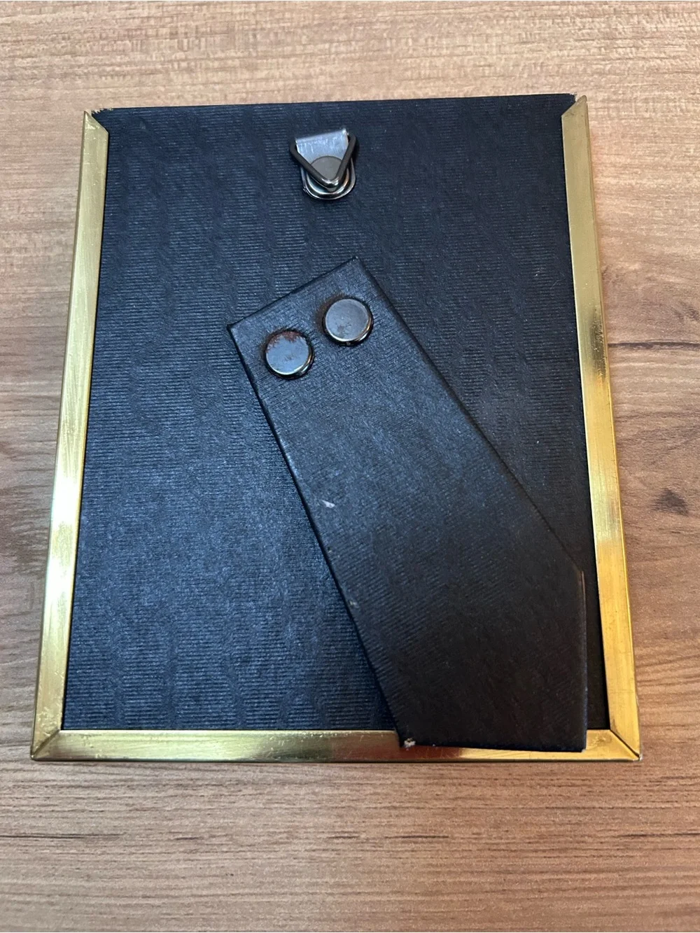 Vintage Gold Rectangular Picture Frame with Oval Mat brass embossed